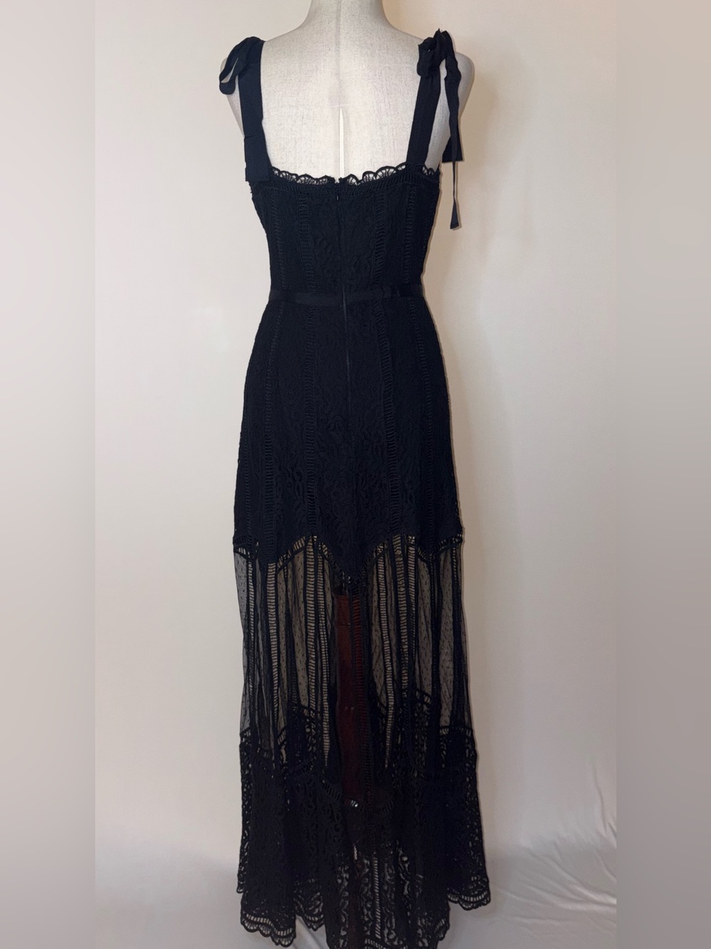Gianni Bini Euro Boho STUNNING Lace Dress with Tie Straps Size 10 New With Tag - Picture 6 of 9